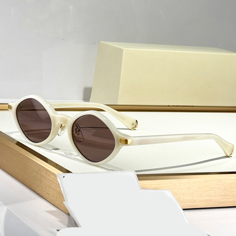Designer Sunglasses For Women Premiere De Ct White Acetate Purple Lenses Cat Eye Sunglasses With Golden Mirror Effect CT Luxury Brand Vacation Glass