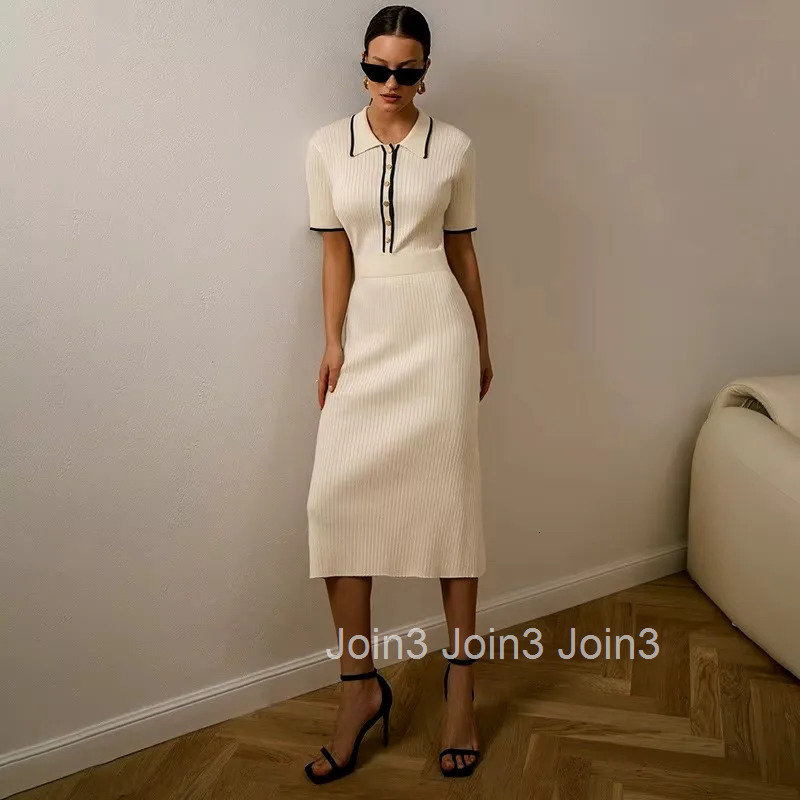 Spring and Summer New Gentle Wind Polo Collar Polo Collar Dress Casual Holiday Dress