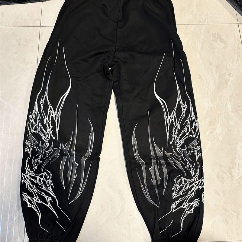 Streetwear Vintage Sweatpants Y2K Mens Womens Clothing Harajuku Hip Hop Retro Graphic Baggy Pants Drawstring Casual Trousers 250708