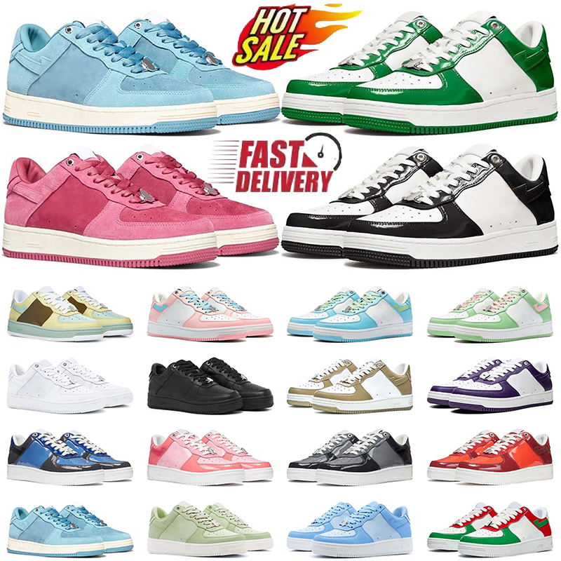designer shoes men women sneakers mens trainers suede leather black white blue green red orange grey Patent Leather Skateboarding trainers-image-987071508