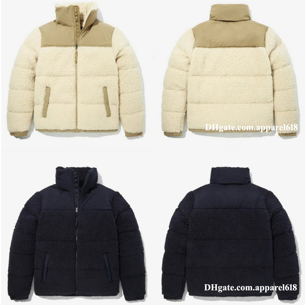 designer winter jacket women men coats outdoor windbreak fleece faux shearling outerwear fluffy suede fur coat stand collar zip up warm thickened la