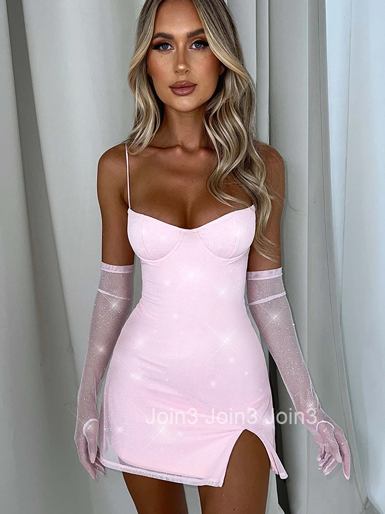 Mozision Sparkle Sexy Mini Dress Women New Spaghetti Strap With Sleeve Backless Sleeveless Glitter Club Party Sexy Dress Vestido