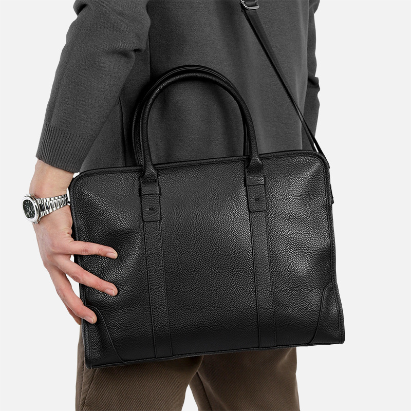 Free Shipping Designer Luxury New Genuine Leather Men's Handbag Top Layer Cowhide Single Shoulder Crossbody Bag Fashion Briefcase Laptop Bag Bu