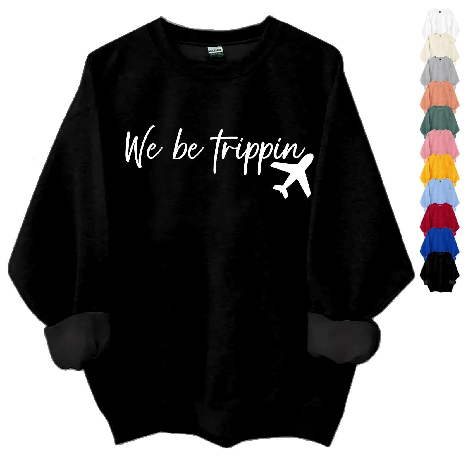 Free Shipping Designer Hoodie 2025 European And American New Women's Printed Round Neck Sportswear Casual Round Neck Pullover Long Sleeved Shir