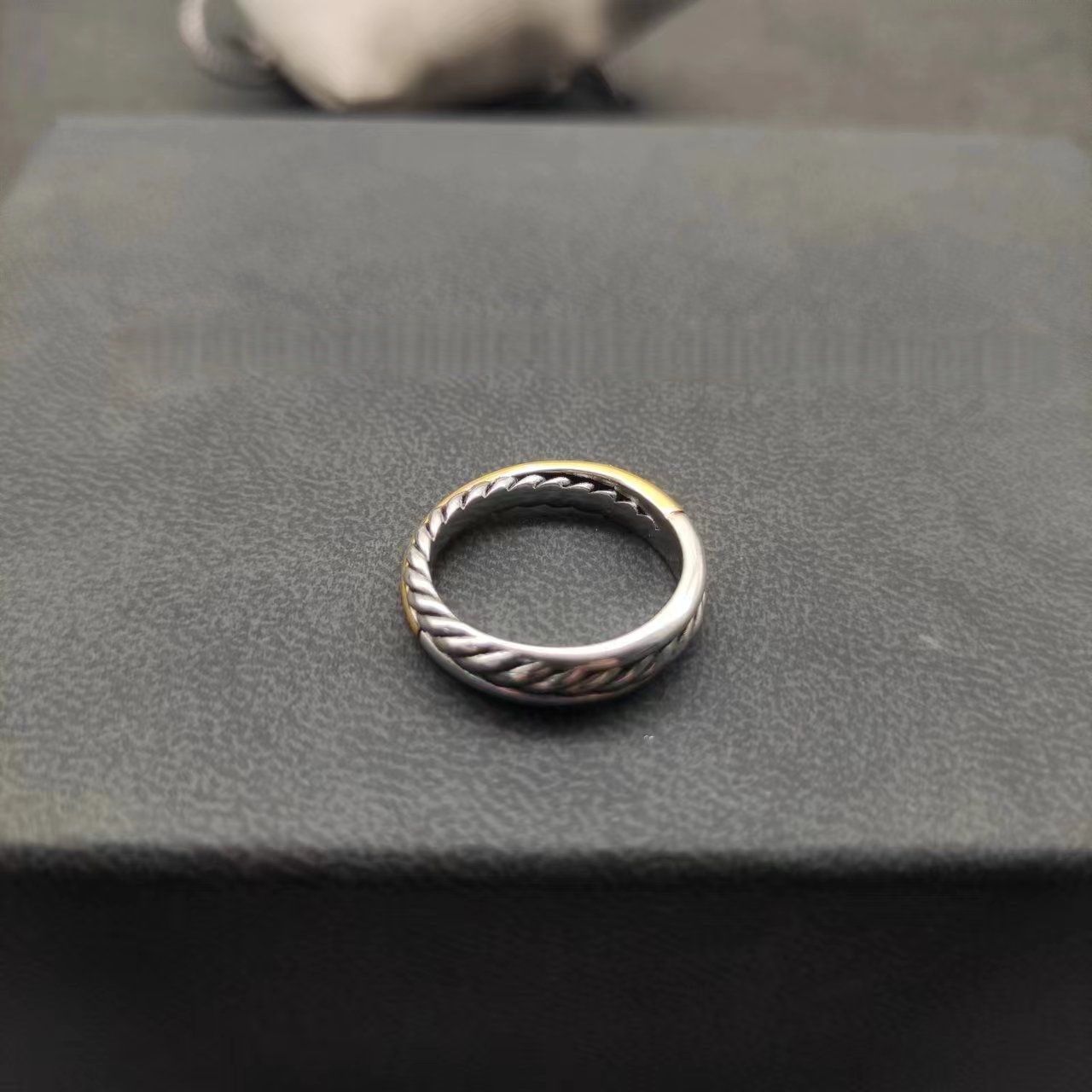 S925 Sterling Silver New Cross-Wire Ring Neutral Classic Personality Fashion Simple Temperament Retro Trend Luxury Jewelry Gift