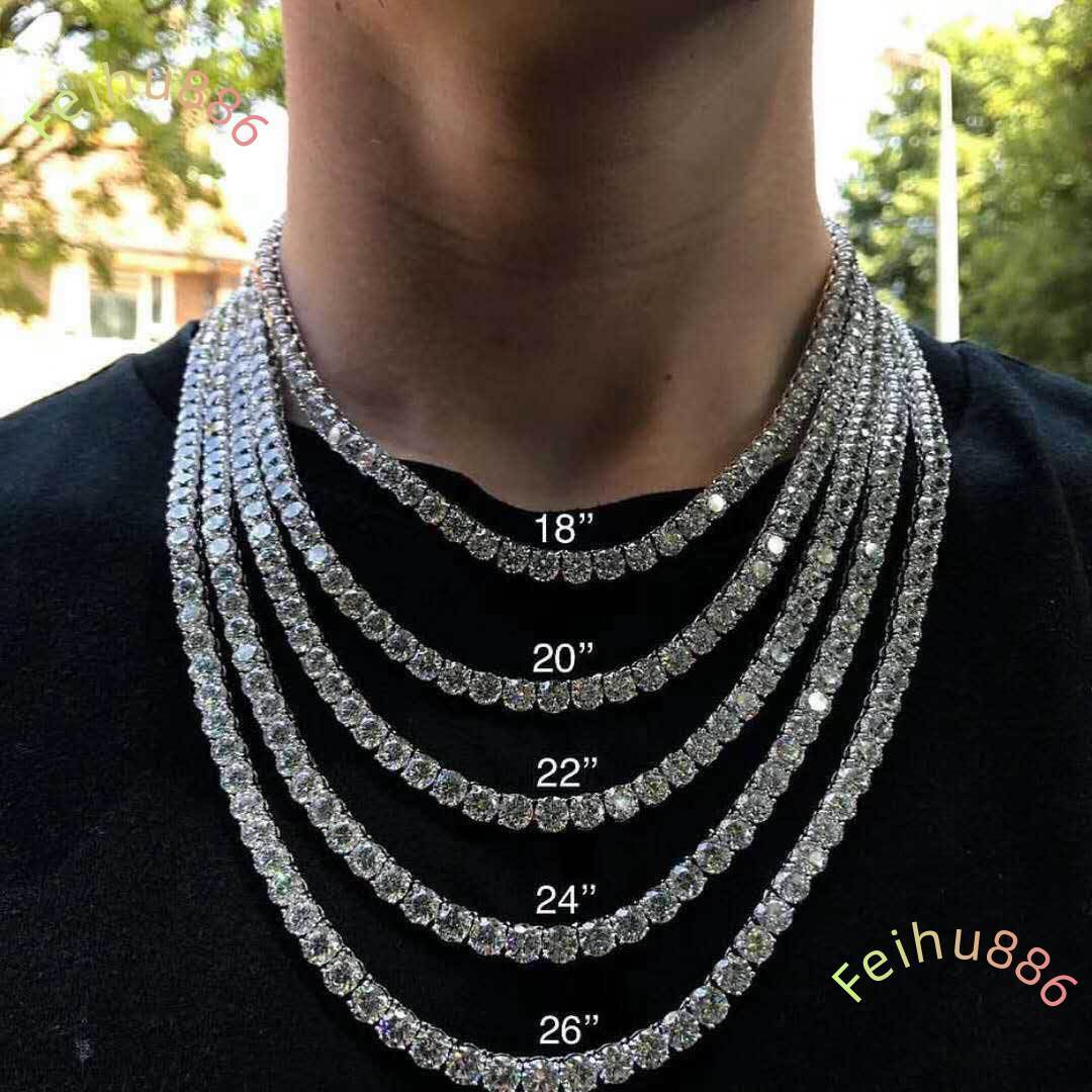 Hot Selling Tennis Necklace Accessories for Women and Men Moissanite 925 silver with Gold Plating Niche Wholesale JEWELRY