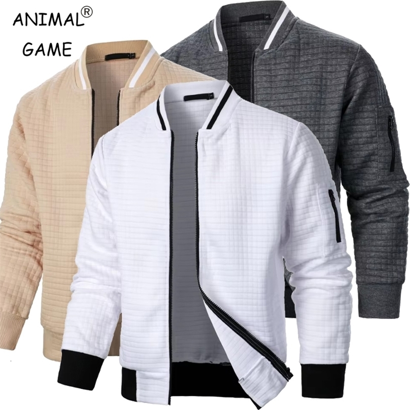 Mens Long Sleeve Zipper Jacket Coats Stand Up Sweatshirts Outdoor Streetwear Autumn Warm Solid Color Baseball Jacket Men250804