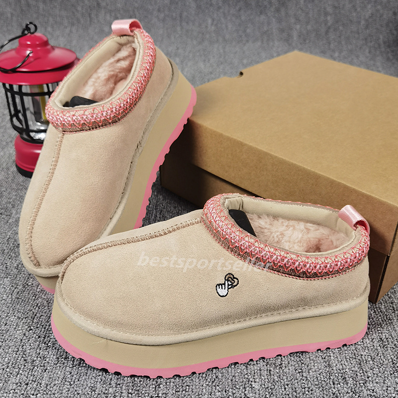 Tazz Slippers Boots Designer Men Women Tasman Snow Winter Sheepskin Boots Platform Fur Slipper Womens Mens Classic Ultra Mini Suede Wool Ankle Booti