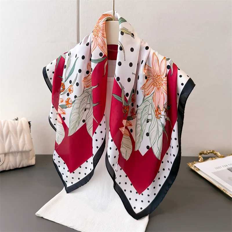 Luxury Polka Dot Printed Satin Scarves Mens Scarf Spring and Summer Floral Decorations Small Neckties Hairbands Bags X250804