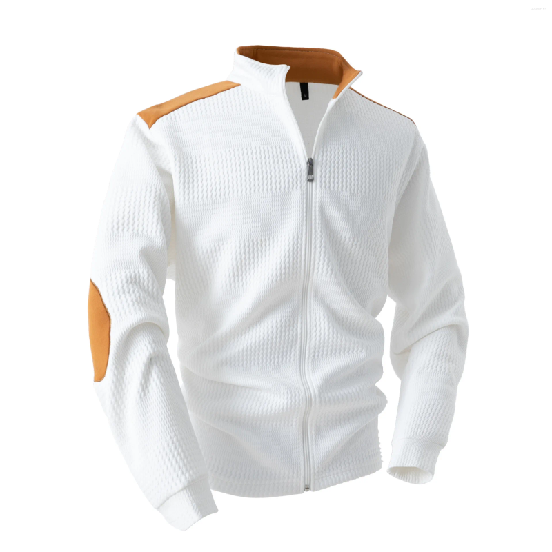 Men's Jackets 2025 The Latest Explosive Autumn Stitching Embroidery Casual Zipper Long Sleeve Lapel Open