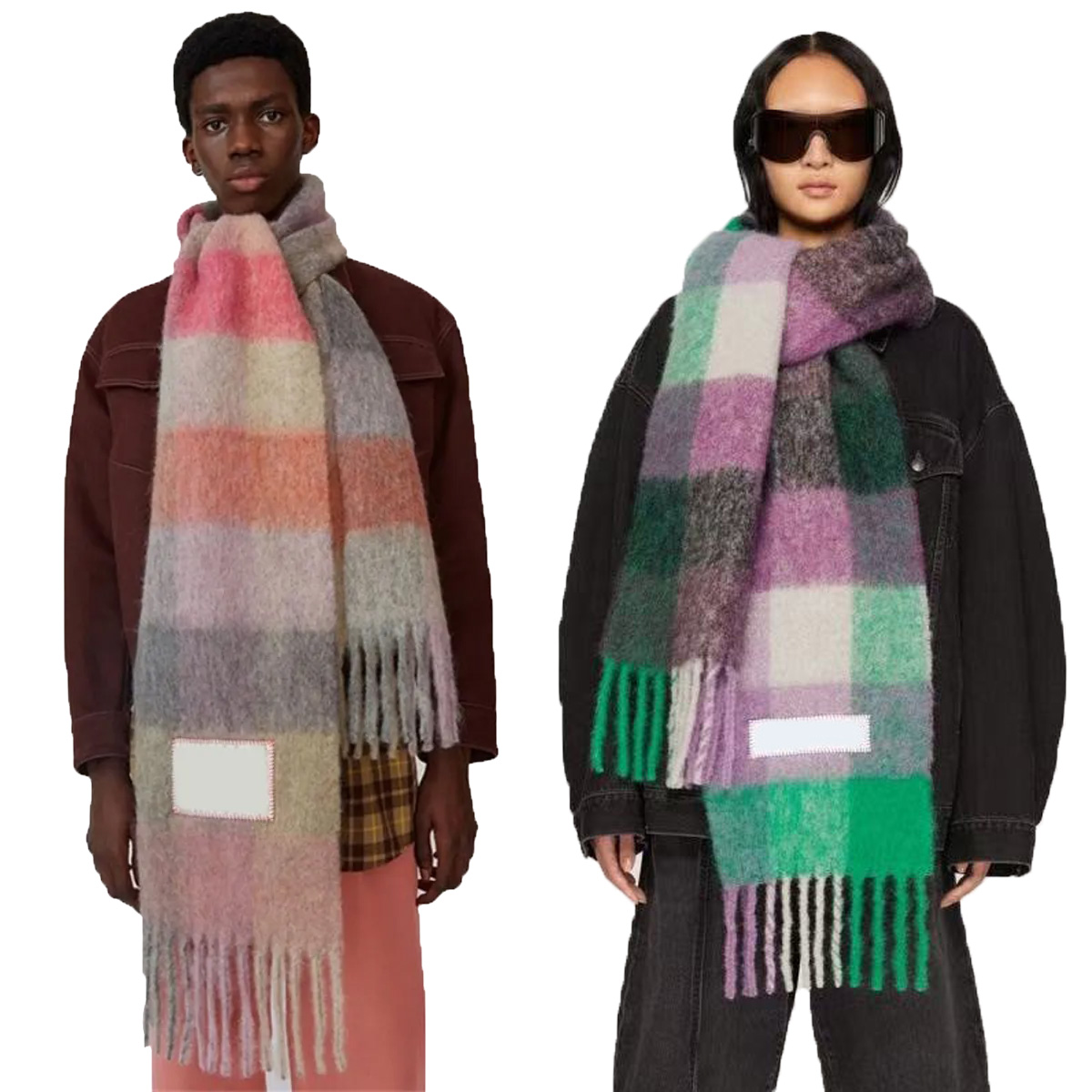 Designer Scarf Scarves Wool silk scarf Double Sided Large Letter For Men Women Brand Cashmere Winter Scarf Scarves Blanket Chequered Tassel Christma