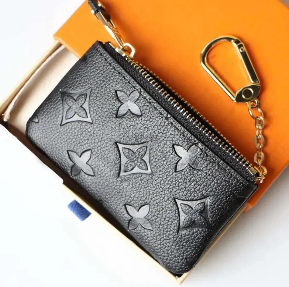 Designer Bag KEY POUCH Fashion Womens Mens Ring Credit Card Holder Coin Purse Designers Mini Wallets Bag Leather Handbags