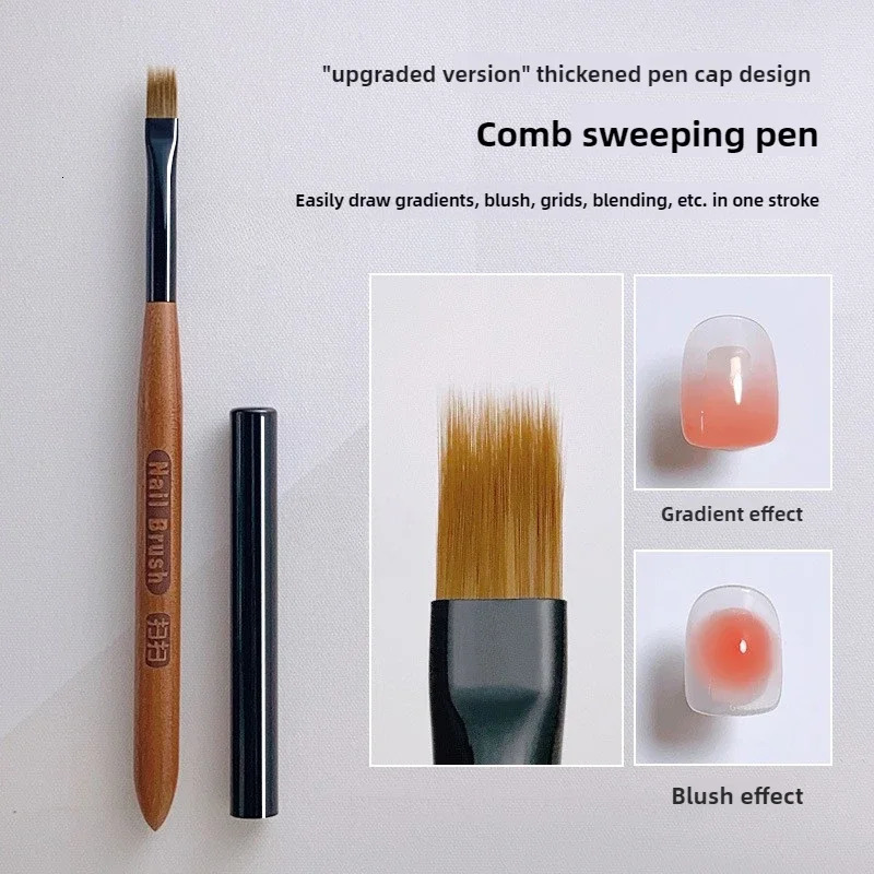 Gradient Nail Art Brush Acrylic Nail Ombre Pen DIY UV Gel Brushes Painting Drawing Flowers Nails Brush Manicure Tools for Salon 250730