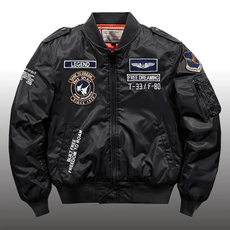 Winter Hip Hop Thick Warm Jacket Men High Quality Military Motorcycle Ma-1 Pilot Coats Male Baseball Bomber Jacket 250708