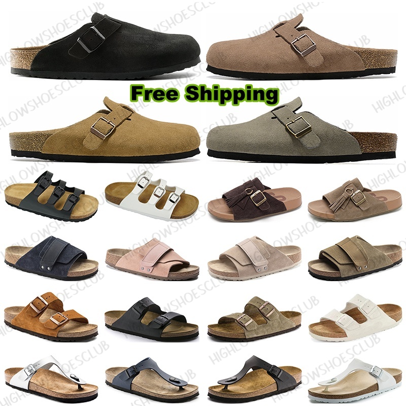 Free Shipping designer berkinstocks sandals slippers men women suede leather mens slides boston clog sandal outdoor shoes
