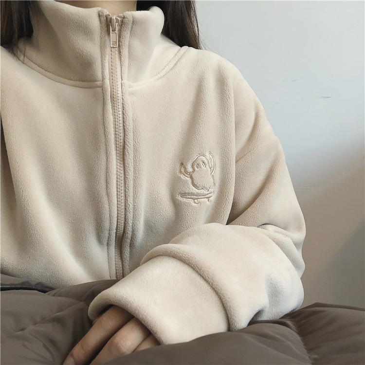 Free Shipping Designer Hoodie Women's Winter Wool Jacket, Autumn And Winter Lamb Wool Sportswear, Particle Fleece 2025 New Item