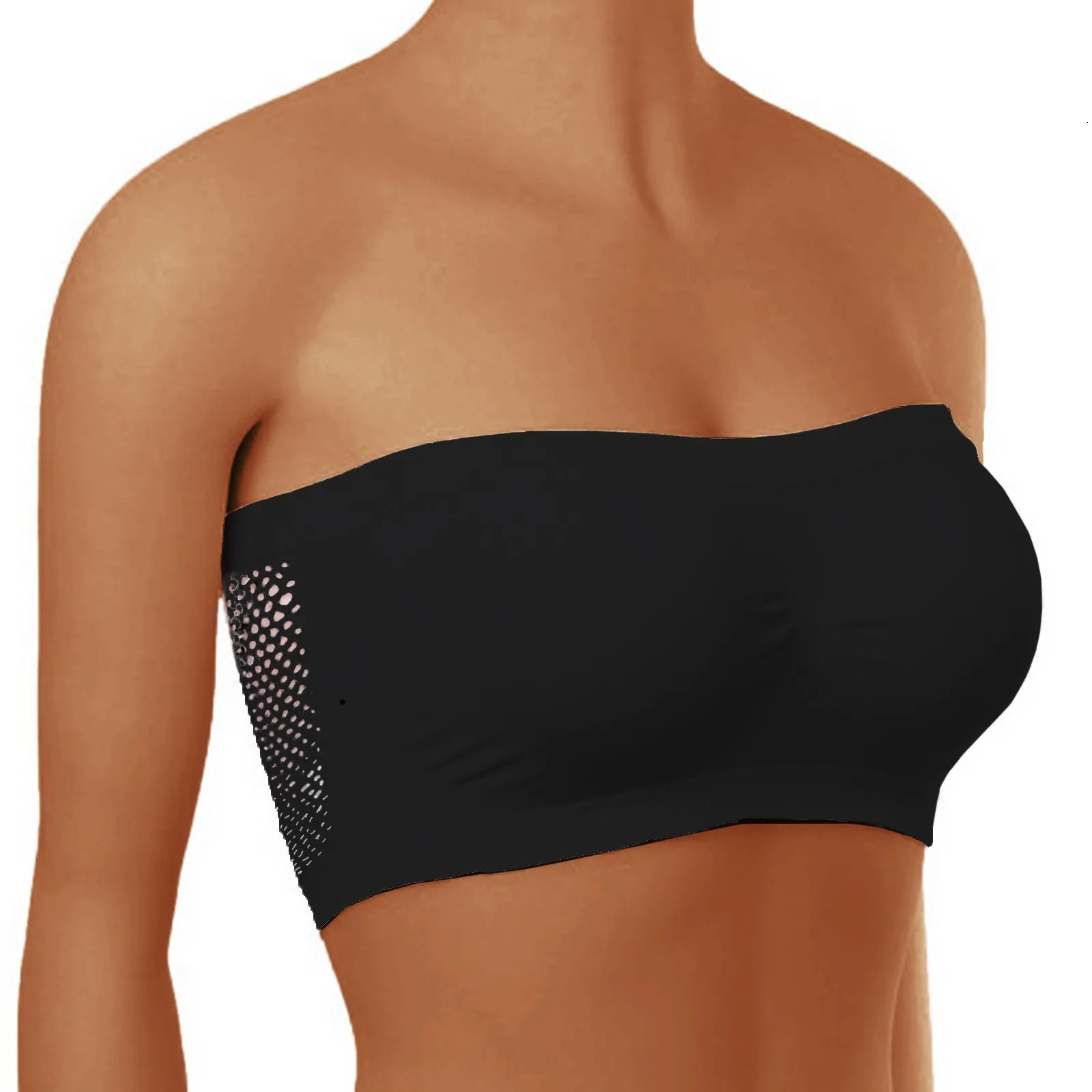 Sexy Seamless Strapless Tube Top Bra Womens Half Cup Ultra Thin Silicone Nonslip Underwear Offtheshoulder Dress Lingerie 250724