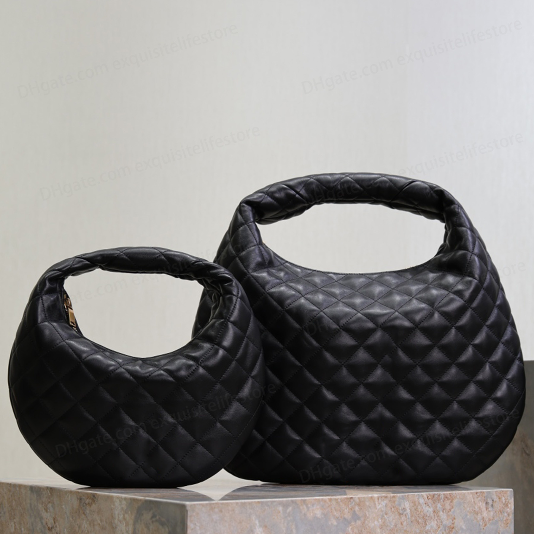 Top Quality Icare Hobo Shoulder Bag Luxury Designer Soft Genuine Leather Handbag Golden Hardware Clutch Bag Zipper Closure Tote Bag Women Casual Sho
