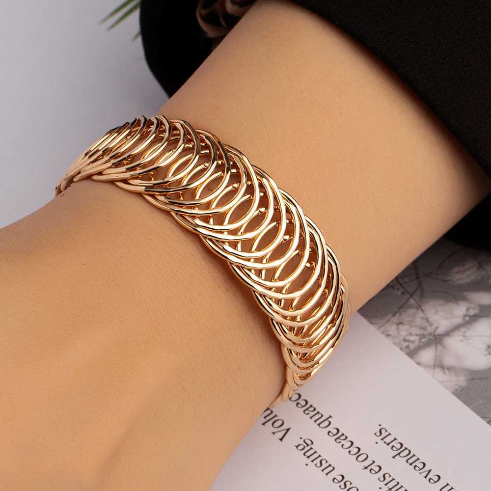 Punk Style Adjustable Open Bracelets Bangles for Women Sexy New Fashion Charm Metal Braided Bracelets Party Jewelry Gifts XJ250804