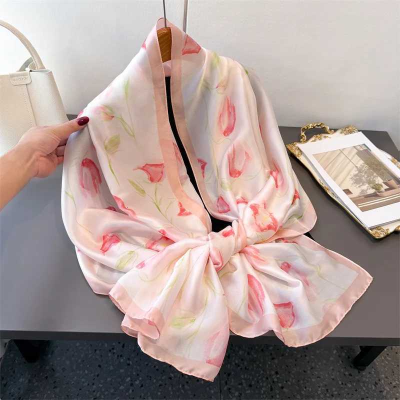2025 New Silk Scarf Spring Summer Fashion Sun Protection Scarves Lady Light Thin Scarf Shawl Large Wrap Scarf Bandana Hijab X250804