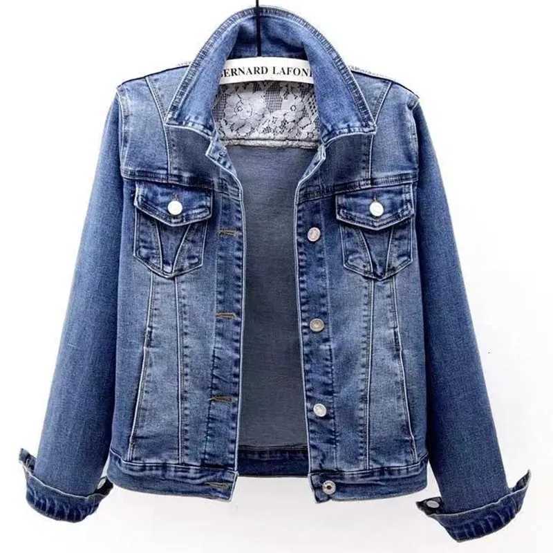 Autumn Denim Jacket Women Long Sleeve Short Jacket Korean Elasticity Slim Jean Coat Streetwear Vintage Spring Basic Outerwear Z250804