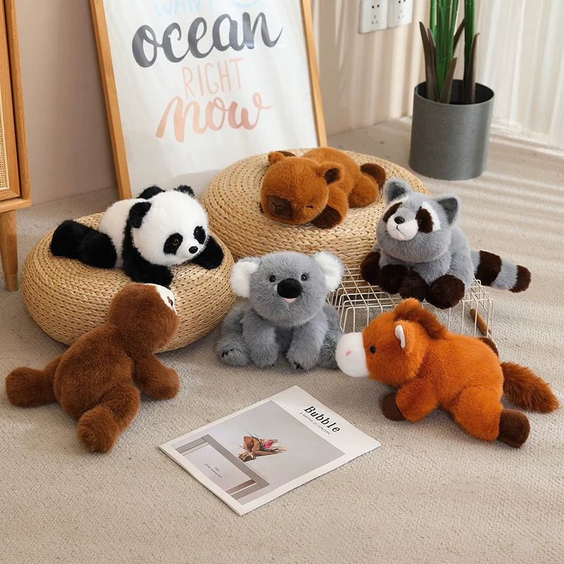Simulated prone animal plush toy, koala sloth, giant panda doll, children's birthday gift W260306-image-1096679747