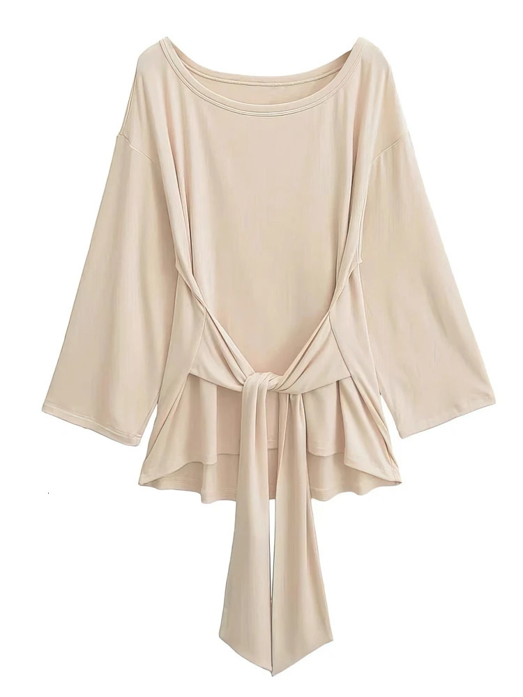 Sexy Thin See Through Long sleeve Oversize T shirt Women Bandage Off shoulder Top Female Basic Long Tees Korean Chic Lady 250728