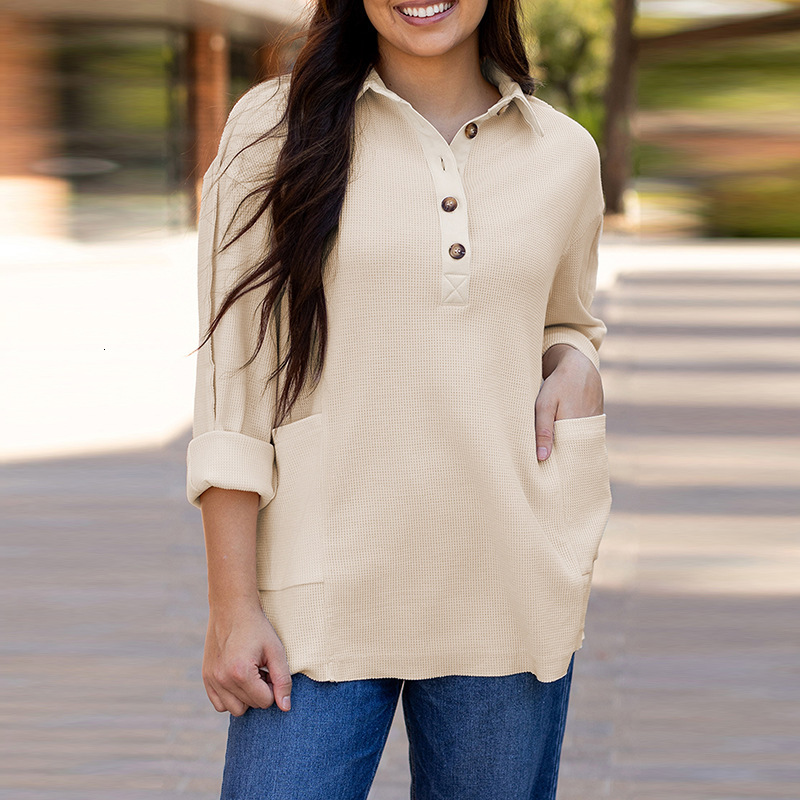 Free Shipping Designer Hoodie For Summer 2025 New Women's Pullover Round Neck Long Sleeved Top, Women's Loose Oversized Waffle Style Sweat