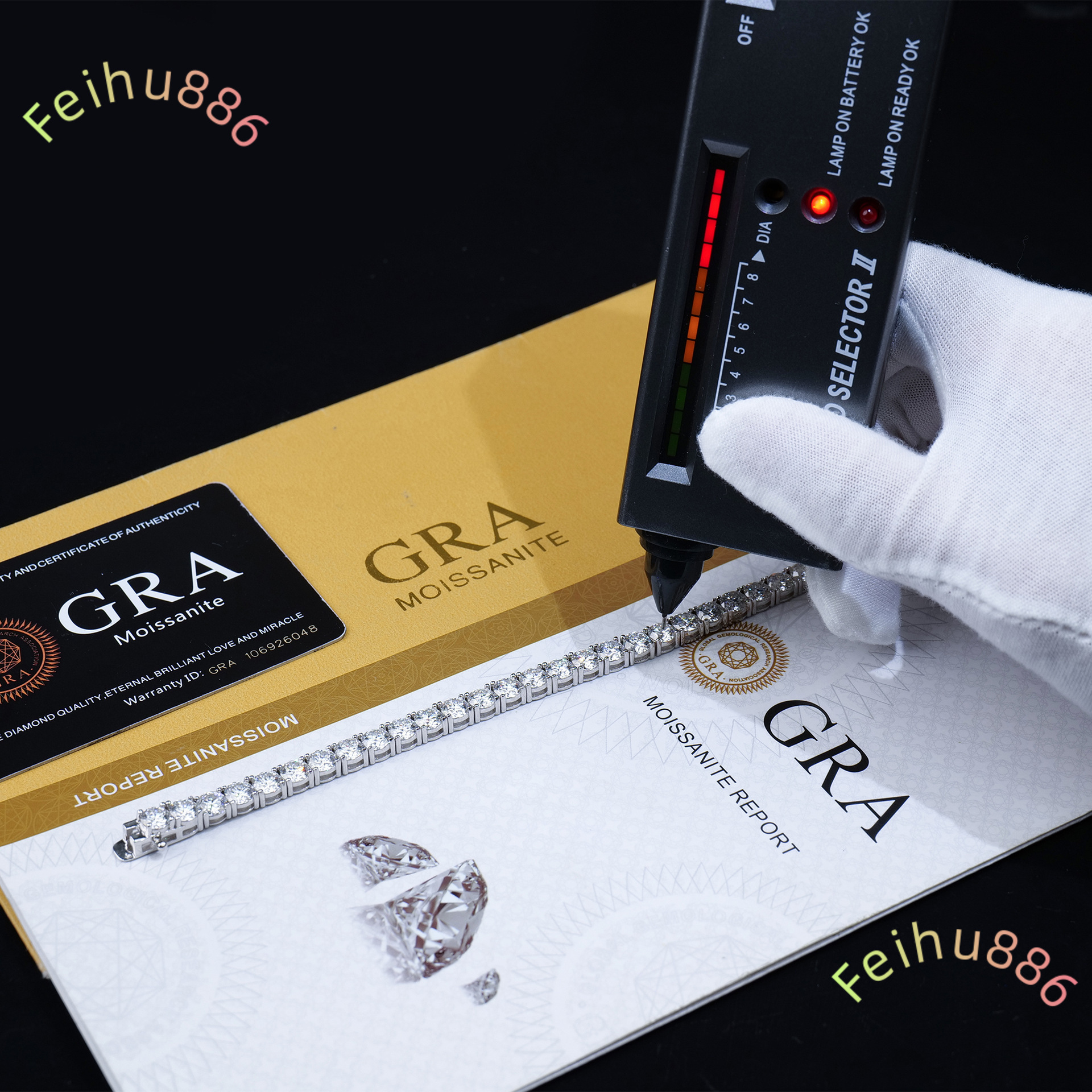 GRA Certificate Luxury Simple 5mm D Color VVS Moissanite 925 Sterling Silver Rhodium Plated Tennis Bracelet Necklaces for Men
