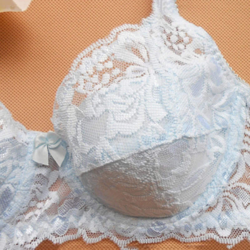 Sexy Push Up Bra Deep V Brassiere 2024 Summer Thin Women Underwear Lace Embroidery Flowers Lingerie Plus Size A B C D Cup Bras 250724