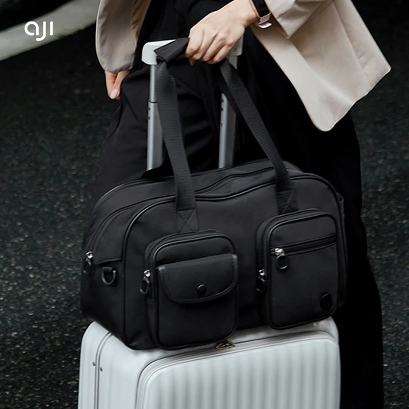 AJI Women Travel Bag Nylon Handheld Travel Bag Carry On Luggage Bag Large Capacity Weekender Gym Sport Holdall Overnight Bag 250729