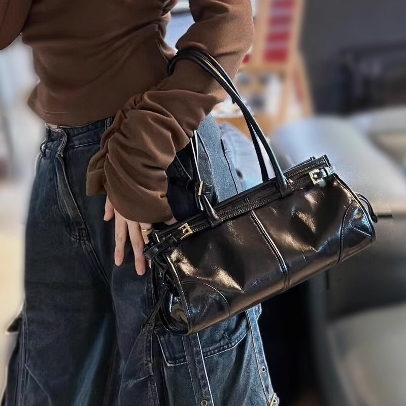 European And American Retro Fashion Rectangular Women's Armpit Bag Free Shipping Designer Luxury New Commuting Large Capacity Handbag Single Sh