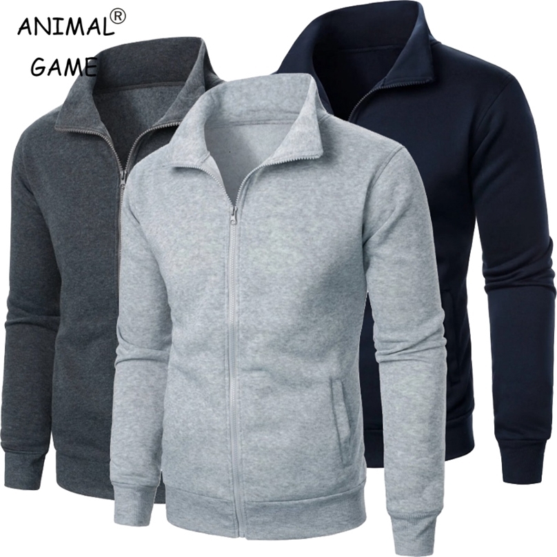 Autumn Mens Long Sleeve Zipper Jacket Coats Solid Color Warm Sweatshirts Casual Baseball Jacket Outdoor Streetwear250804