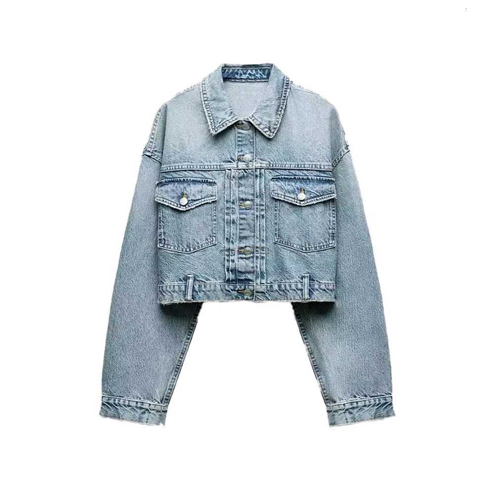 2024 UNIZERA Autumn New Product Fashion Casual Womens Wear Simple and Versatile Short Denim Jacket Coat Top Z250804