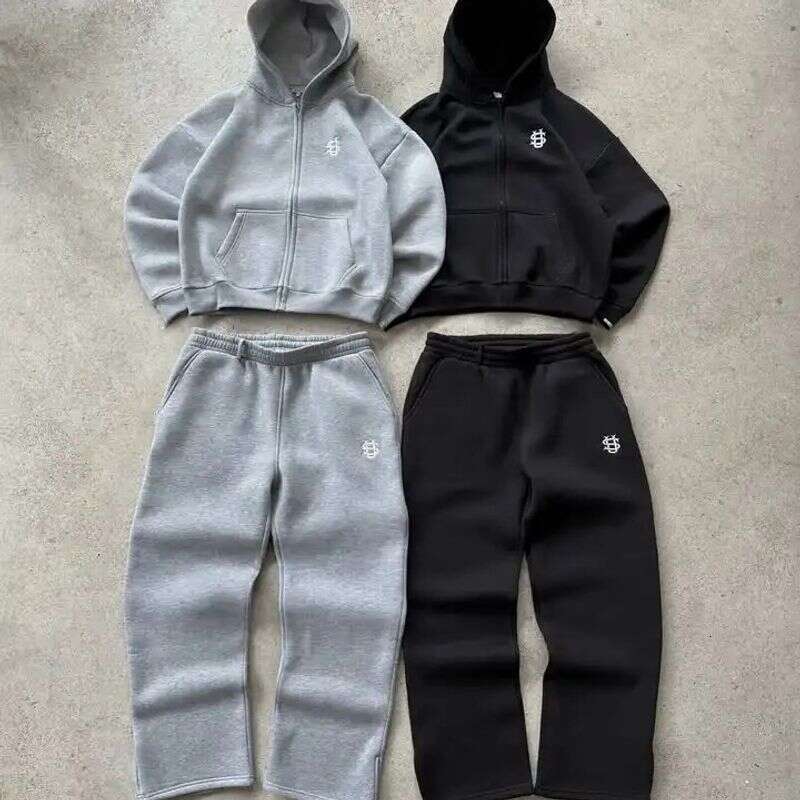 Women's Clothing New Popular S Embroidery Casual Hooded Sweatshirt Cardigan Men And Women Hip Hop Street Hoodie