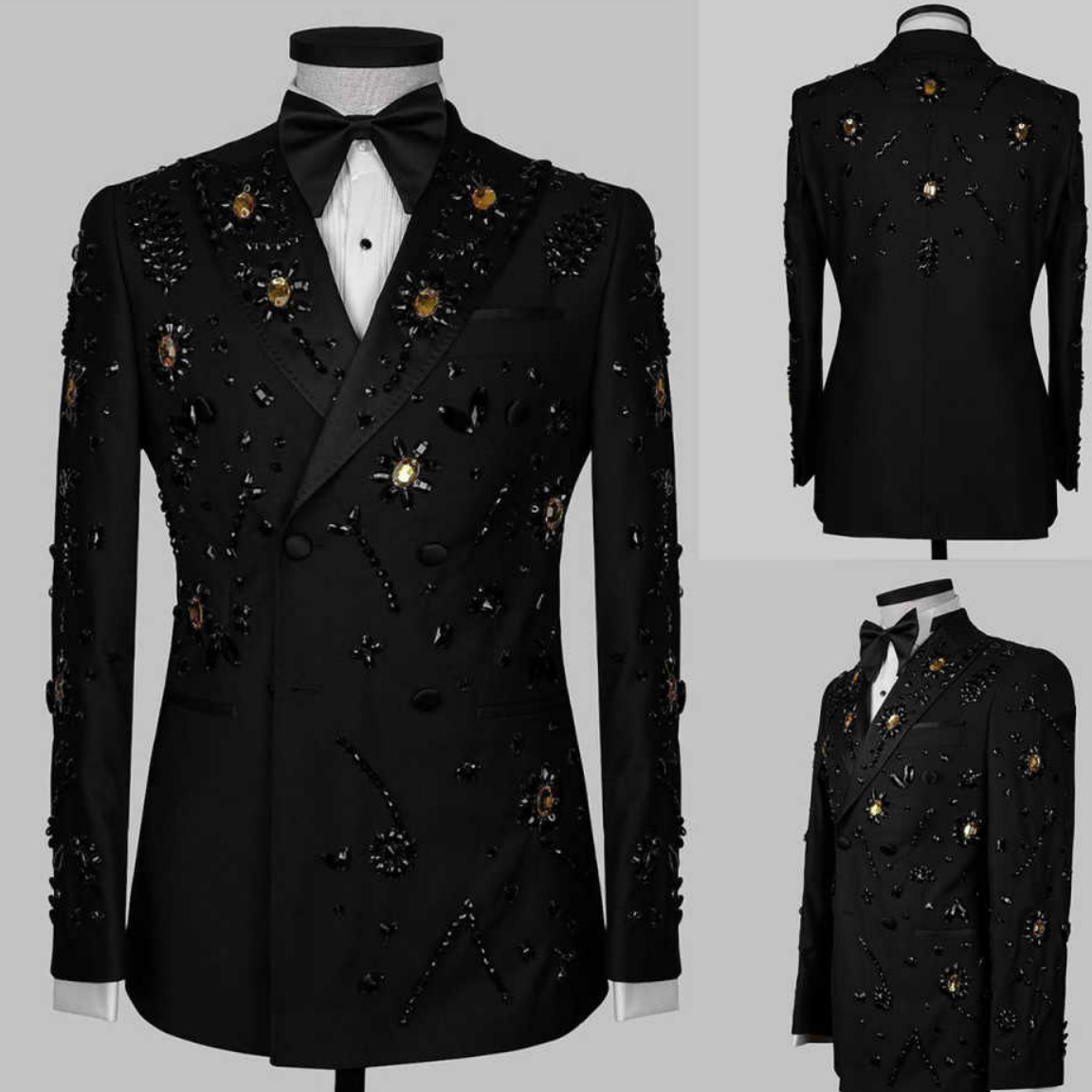 Two Pieces Handsome Wedding Tuxedos Men Suit Slim Long Coat with Pants Three Outer Pocket Modern Formal Customized Fit Notched Lapel Casual Autumn