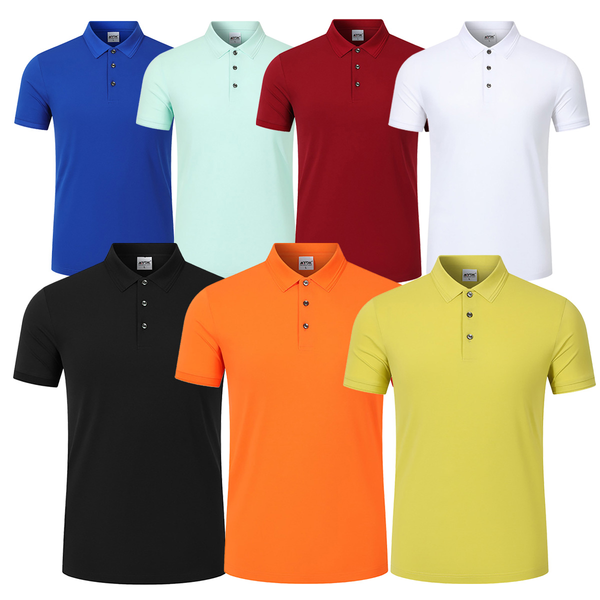 Solid Color Men's Short Sleeved Polo Shirt for Spring Summer Breathable Collar Blue Orange Other Colors Choose From