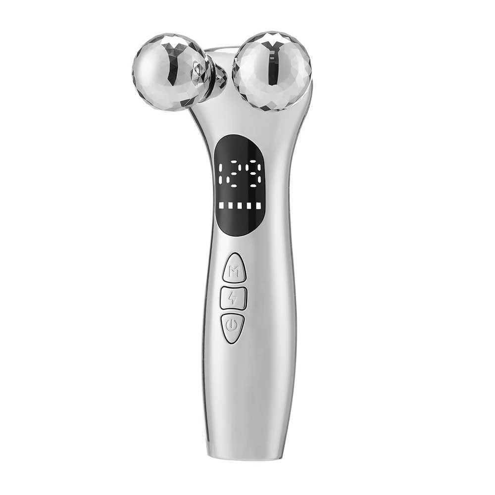 Face Care Devices Micro Current Electric Facial Beauty Instrument Led Display Lift Roller Massager Skin Tighten Massage 250804