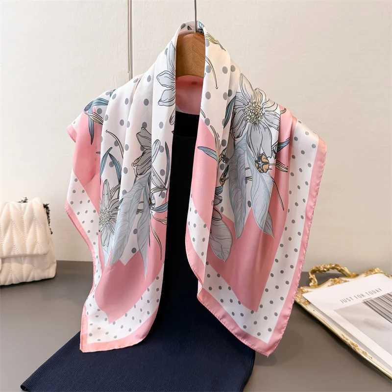 New Polka Dot Printed Satin Scarves Mens Scarf Spring and Summer Floral Decorations Small Neckties Hairbands Bags X250804