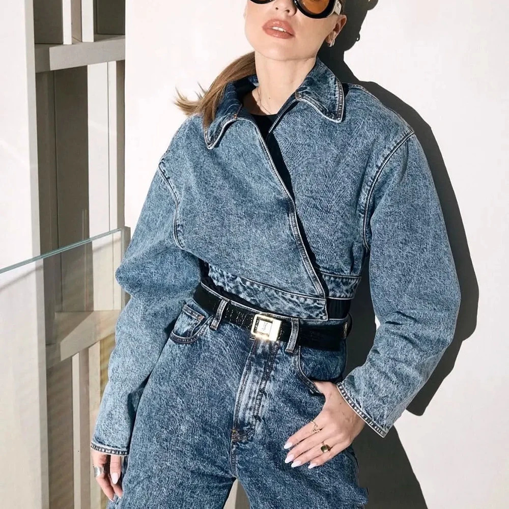 Cotton Women Jacket Y2k Vintage Washed Fashion Hundred Denim Jacket Tops Summer 250708