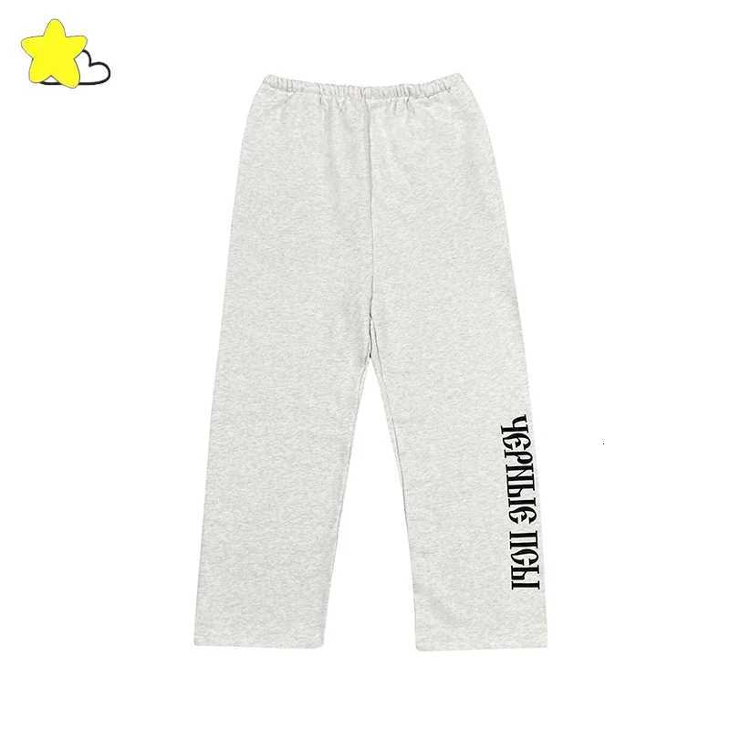 Men Women Simple Couple Russian Print Casual Pants High Quality Cotton Trousers Vultures YZY DrAWstring Sweatpants X250804
