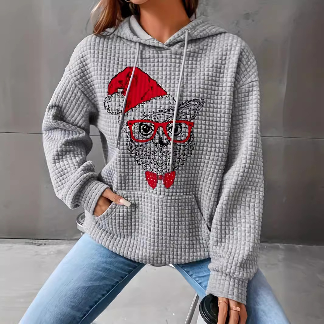 Free Shipping Designer Hoodie 2025 Amazon Autumn And Winter Women's New Fashion European And American Style Loose Long Sleeved Sportswear Print