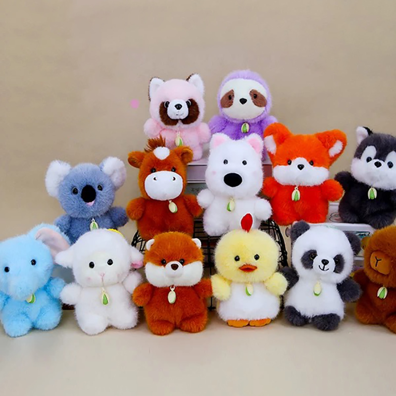 Mini Fox Table with Bouvet Doll, Siamese Cat Plush Toy, Office Decoration Doll W260306-image-1096629512
