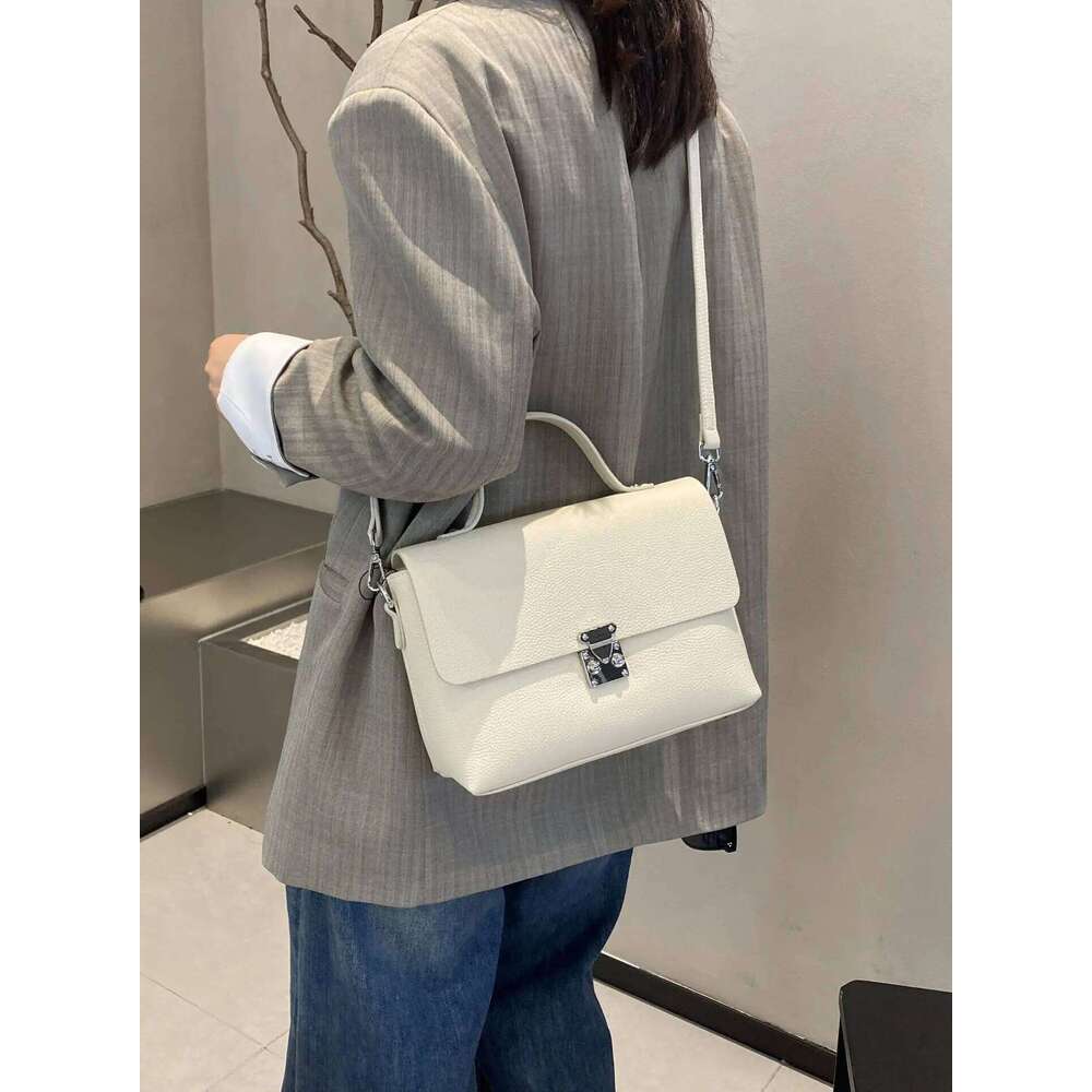 Women's Casual Cow Genuine Leather Shoulder Bags Female Commute Soft Handbags Ladies Travel Retro Cowhide Crossbody Bag 250731