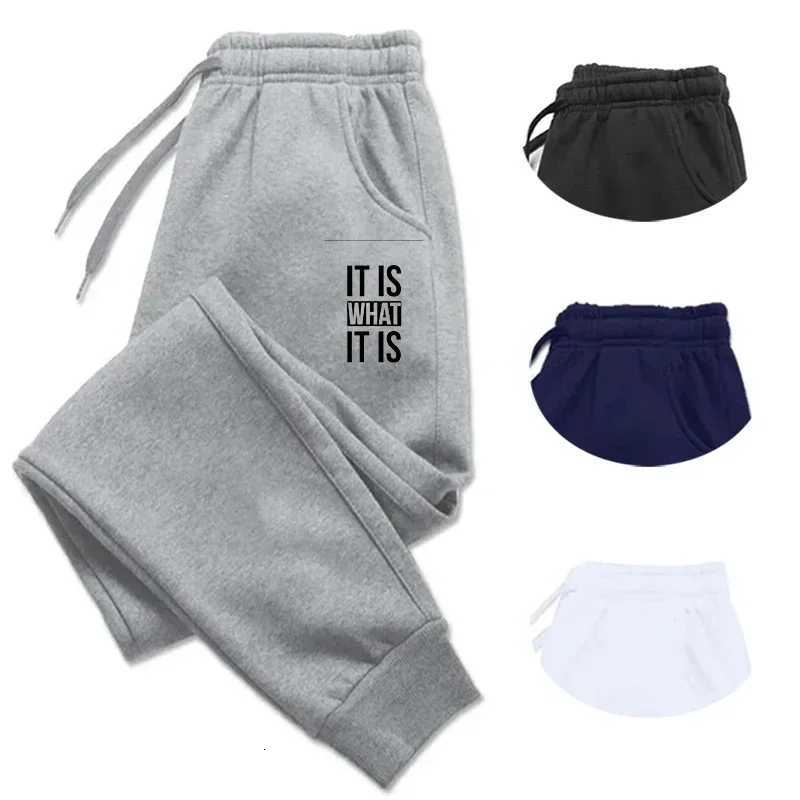 Mens Solid Color Thick Feel Sweatpants Winter Style Joggers Drawstring Elastic Waist Casual Warm Trousers for Street Outfits X250804