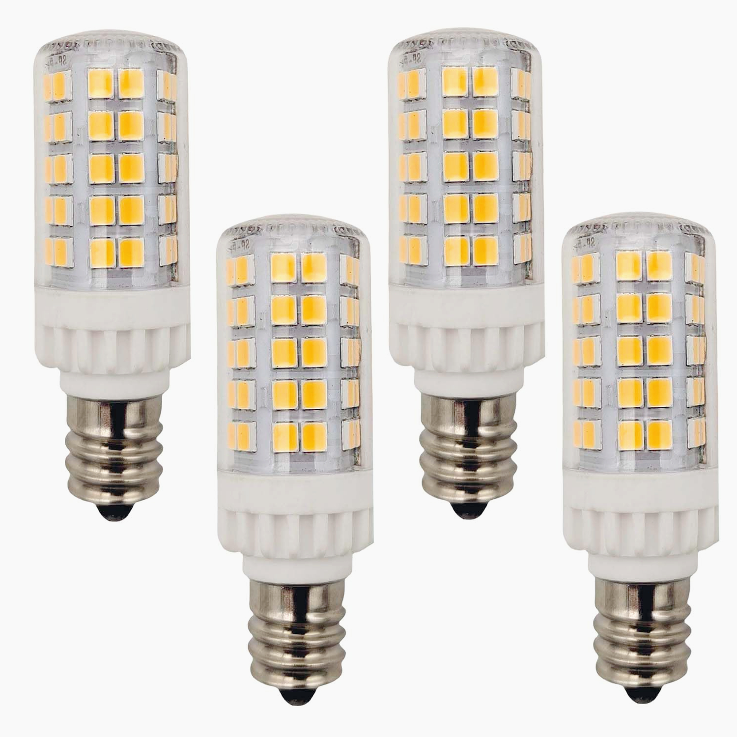 5W LED Candabra Bulbe E12 Base chaude Salt blanc lampe de roche légère Halogène équivalent à incandescence remplacement 4 pack