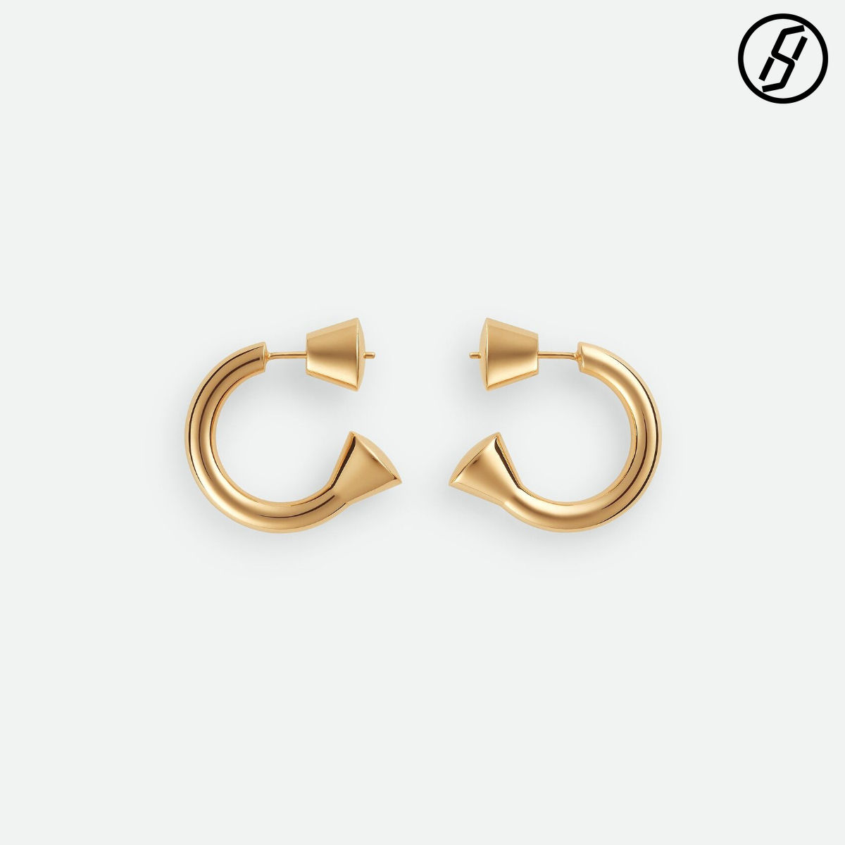 2025 New Hook Glossy Earrings European American Simple and Fashionable C-shaped Style Versatile Temperament Earrings Designer Women's Bracelet