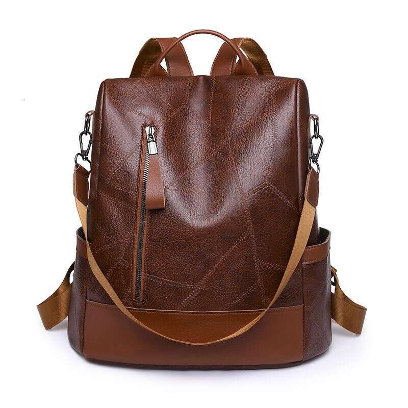 New Women's Bag, Large Capacity Outdoor Leisure Bag for Women, European and American Style Soft Leather Backpack, Commuting Backpack