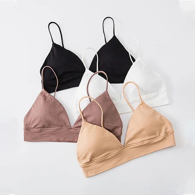 Summer Women Bra French Triangle Tube Top Sexy Seamless Bras Camisole Wireless Backless Lingerie Bralette 250724
