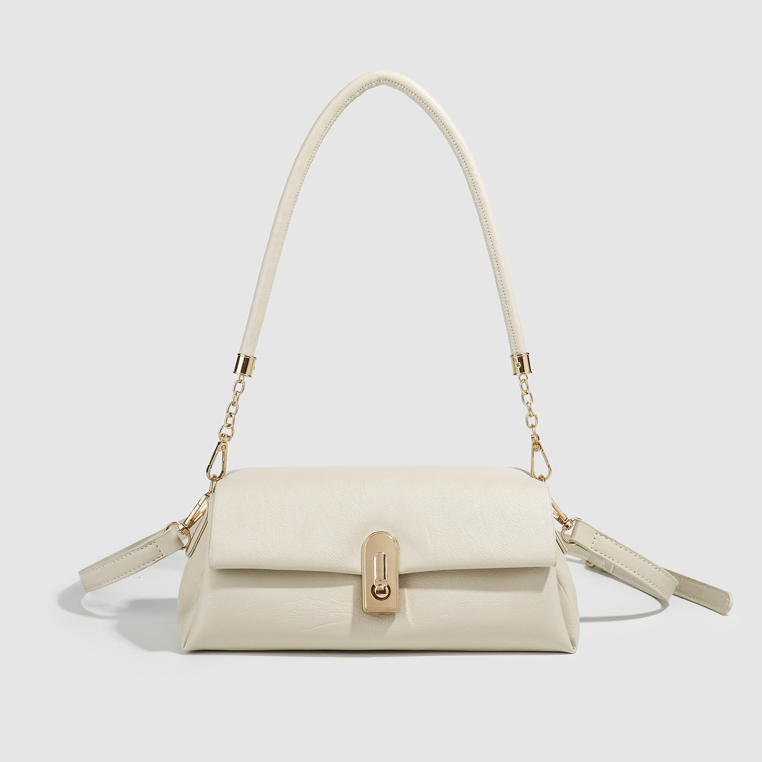 Free Shipping Designer Luxury New Fashion Glacier White Underarm Bag Versatile Commuter Crossbody Bag Women's Casual Makeup Bag Urban Minimalis